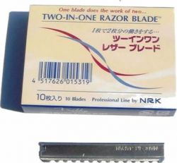 Two in One Hair Razor Blades Box of 10 