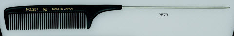 BW Carbon Comb 257B Metal Tail Comb 